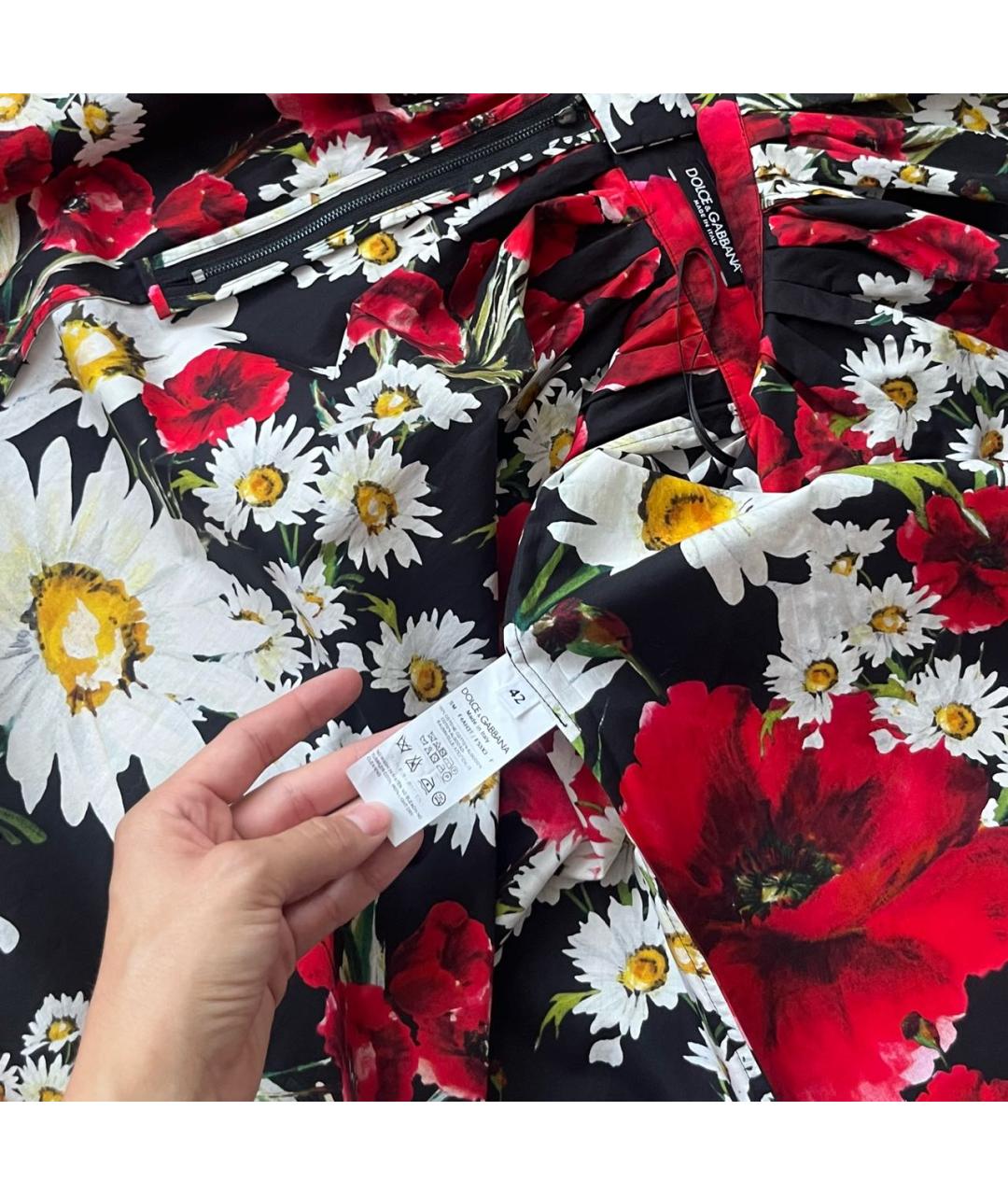 DOLCE&GABBANA Мульти хлопковая юбка мини, фото 7