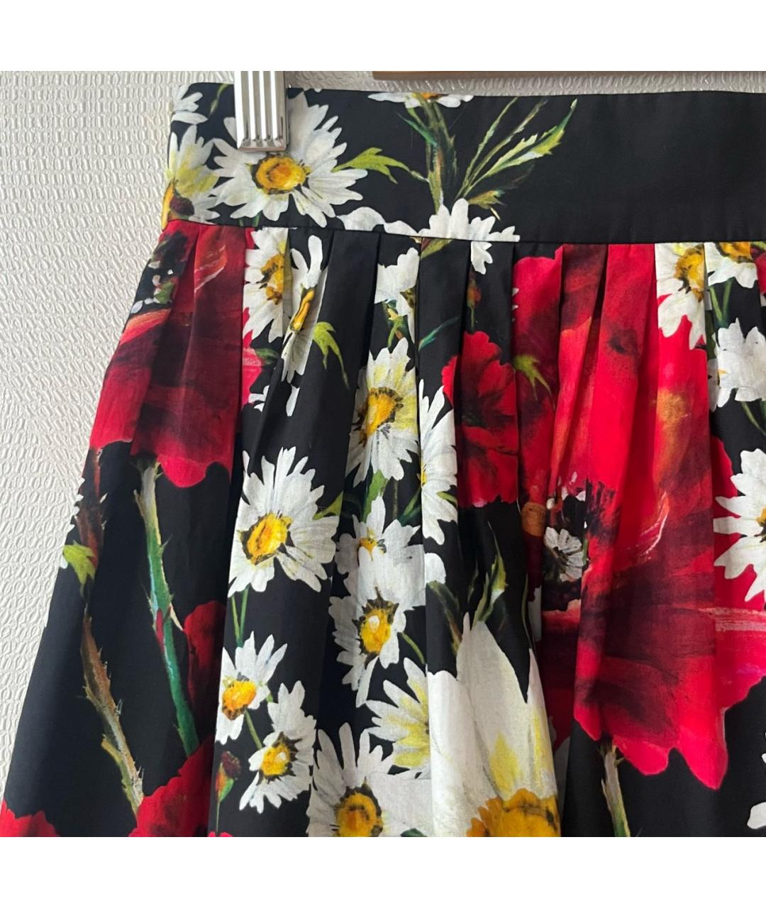DOLCE&GABBANA Мульти хлопковая юбка мини, фото 5
