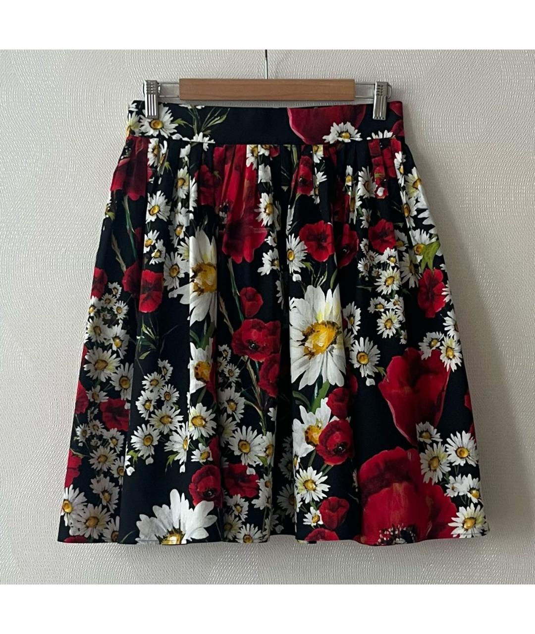 DOLCE&GABBANA Мульти хлопковая юбка мини, фото 3
