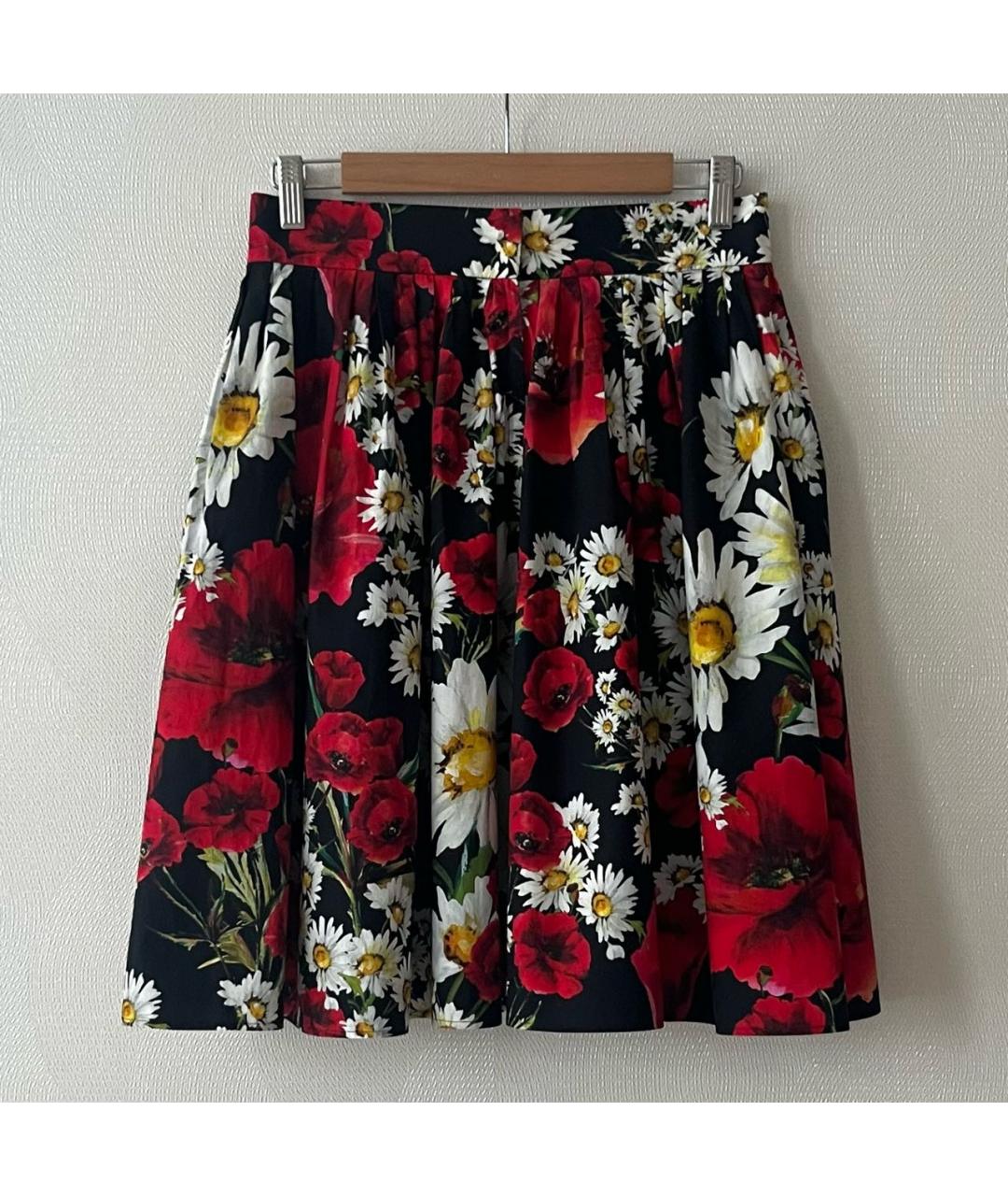 DOLCE&GABBANA Мульти хлопковая юбка мини, фото 6