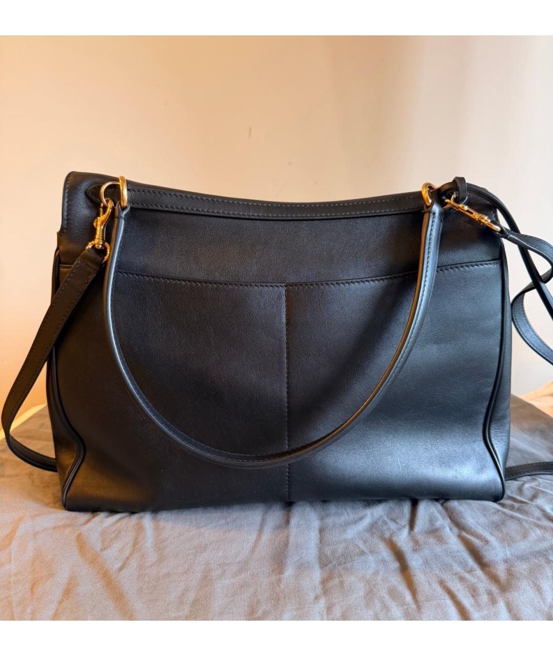 BALENCIAGA Черная кожаная сумка через плечо, фото 3
