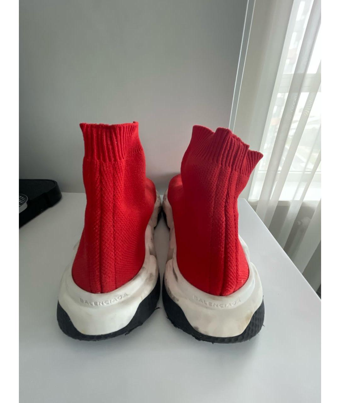 BALENCIAGA Красные синтетические кеды, фото 4