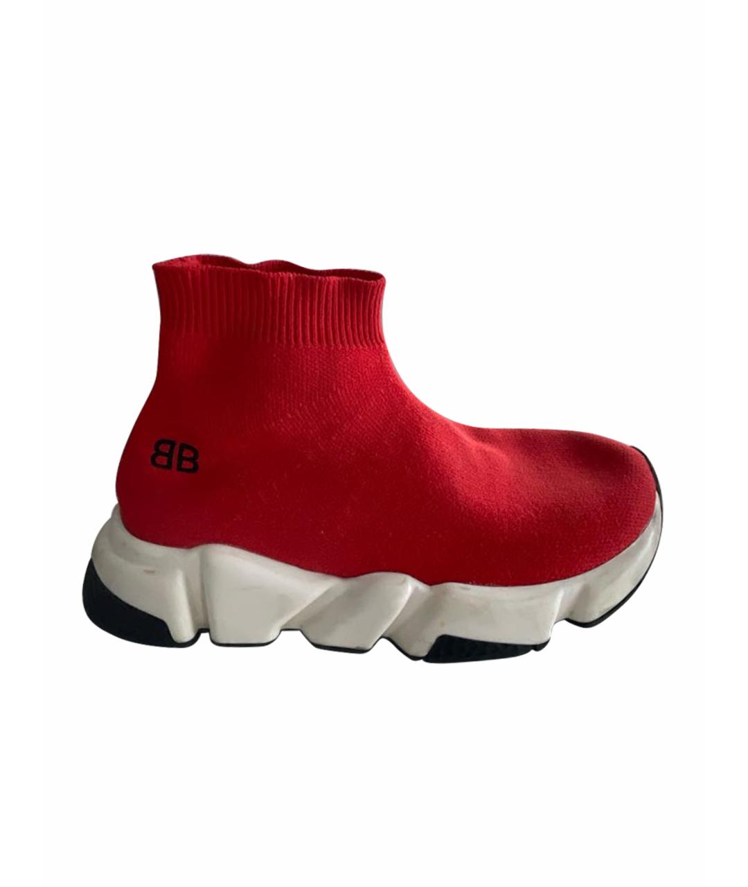 BALENCIAGA Красные синтетические кеды, фото 1