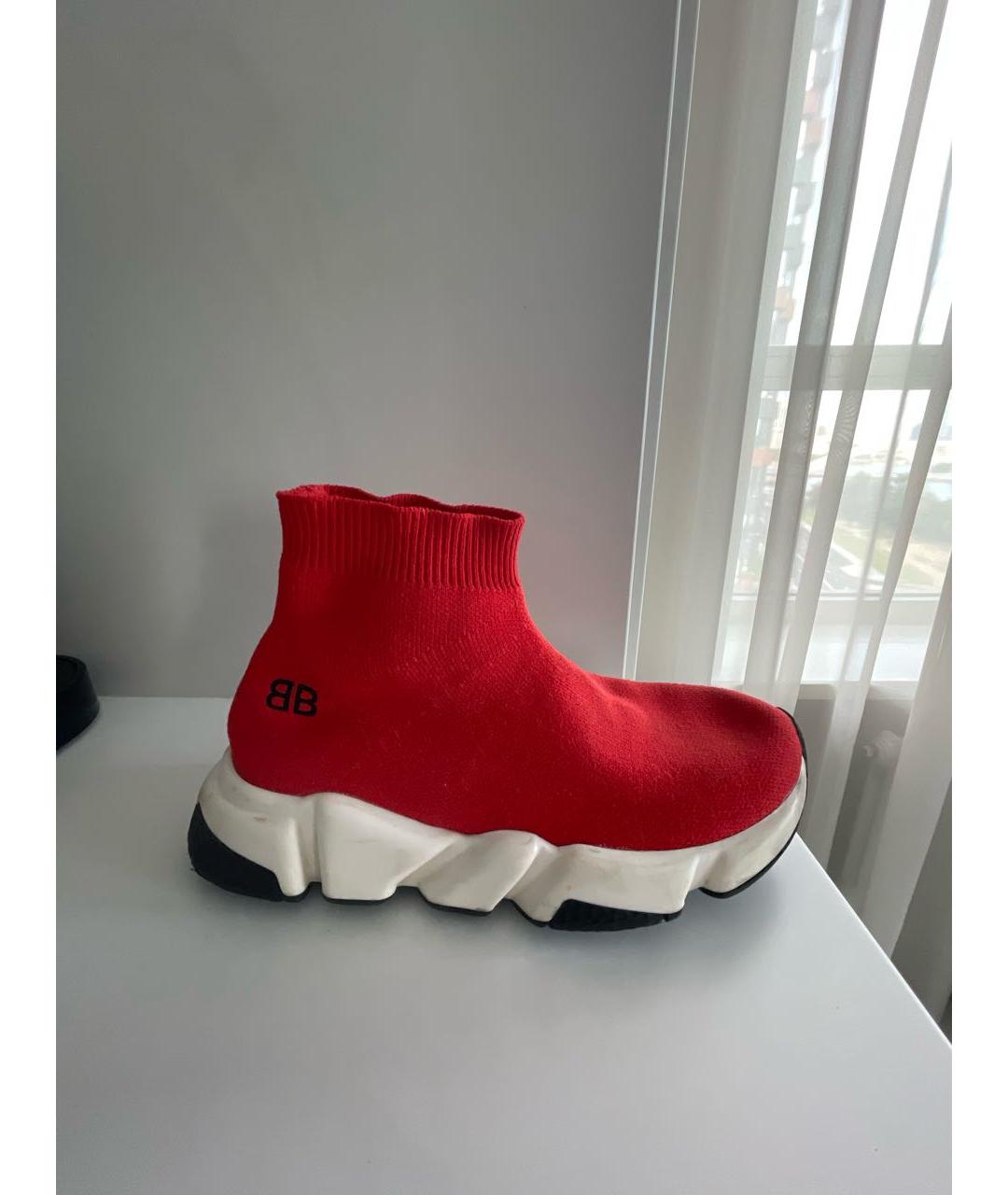 BALENCIAGA Красные синтетические кеды, фото 6