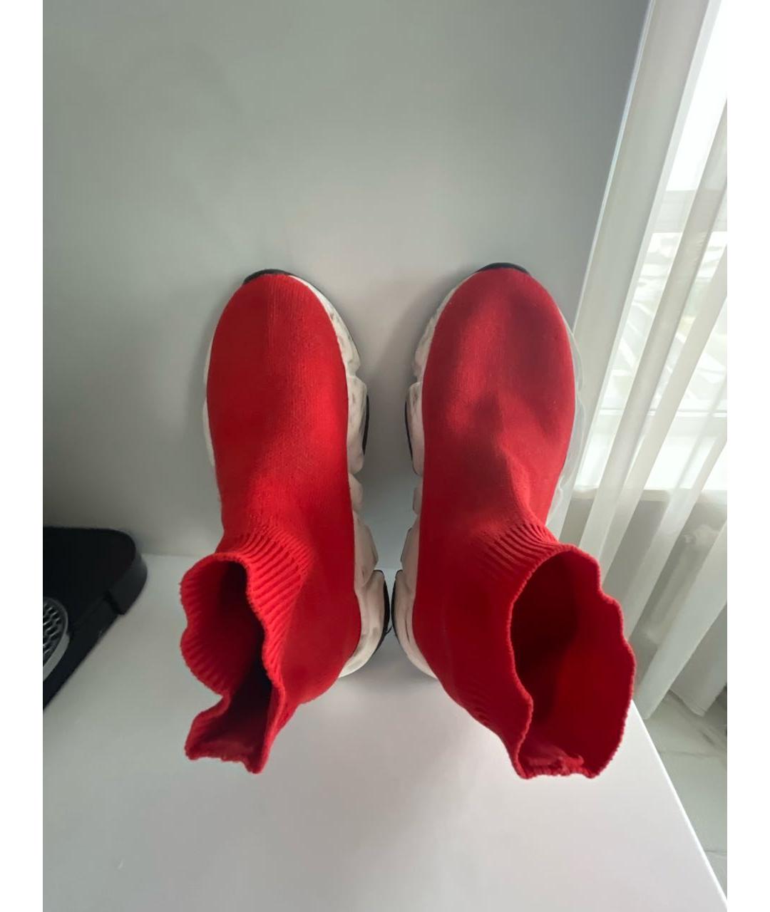 BALENCIAGA Красные синтетические кеды, фото 3