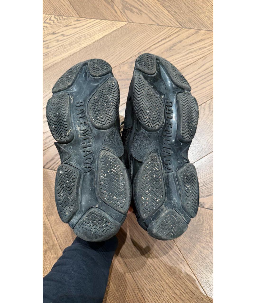 BALENCIAGA Черные текстильные кроссовки, фото 4