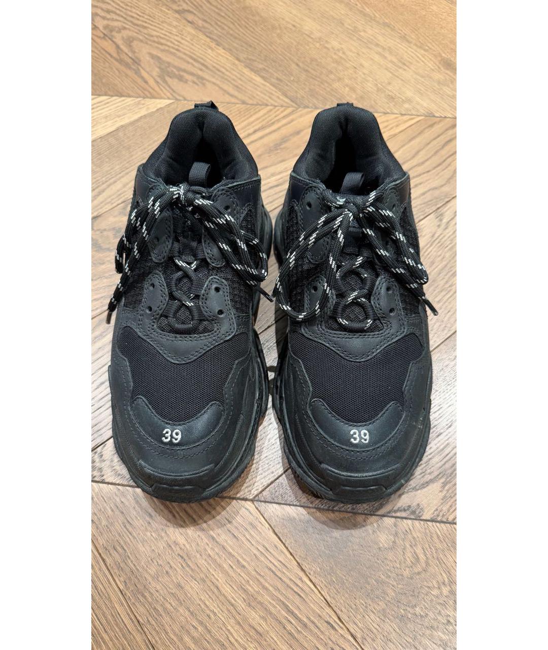 BALENCIAGA Черные текстильные кроссовки, фото 2