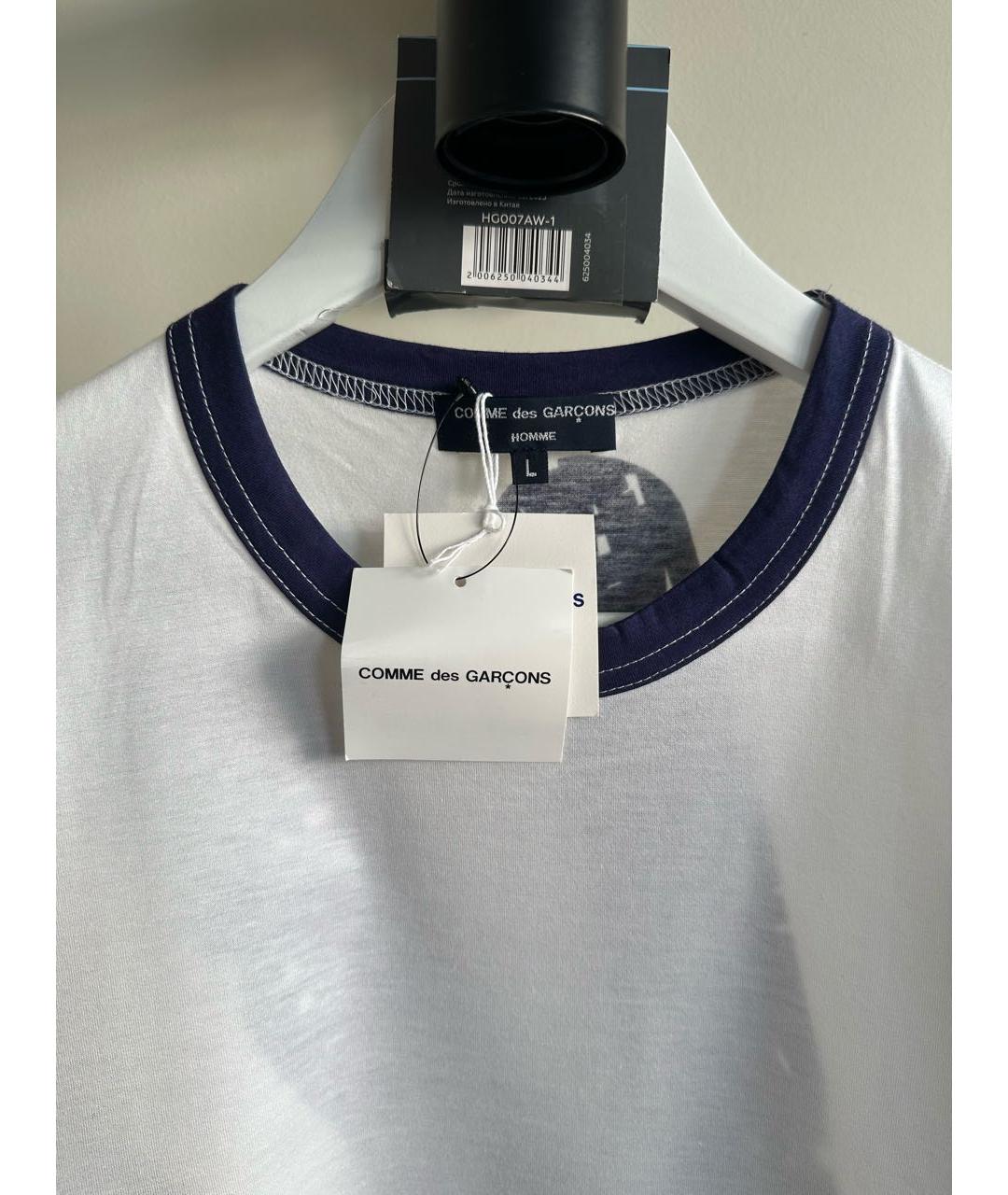 COMME DES GARÇONS Белая хлопковая футболка, фото 3