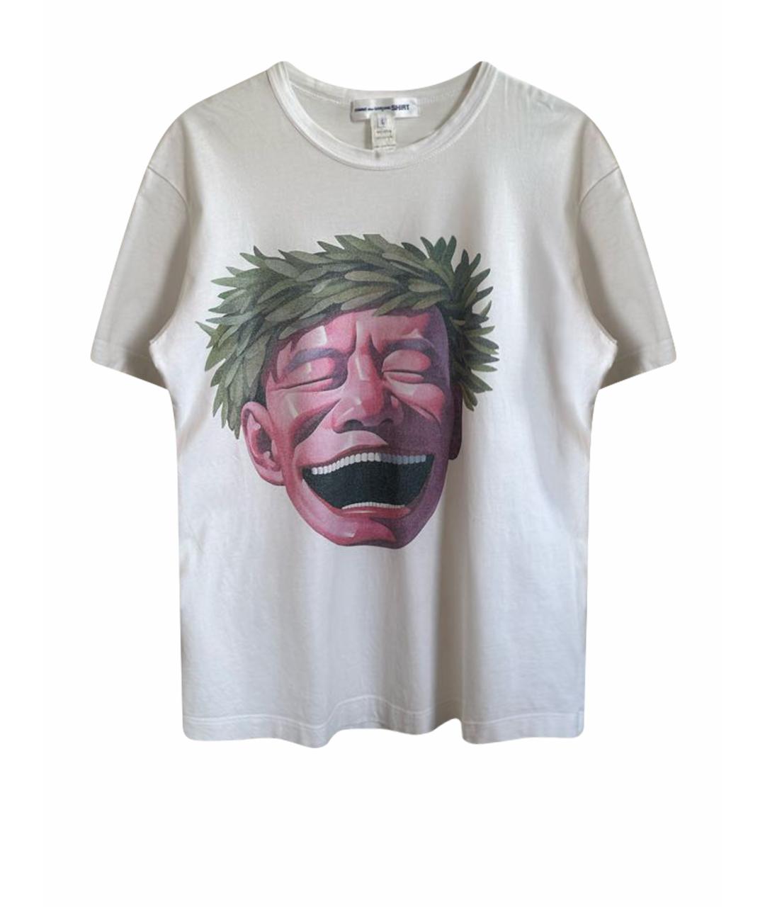 COMME DES GARÇONS Белая хлопковая футболка, фото 1