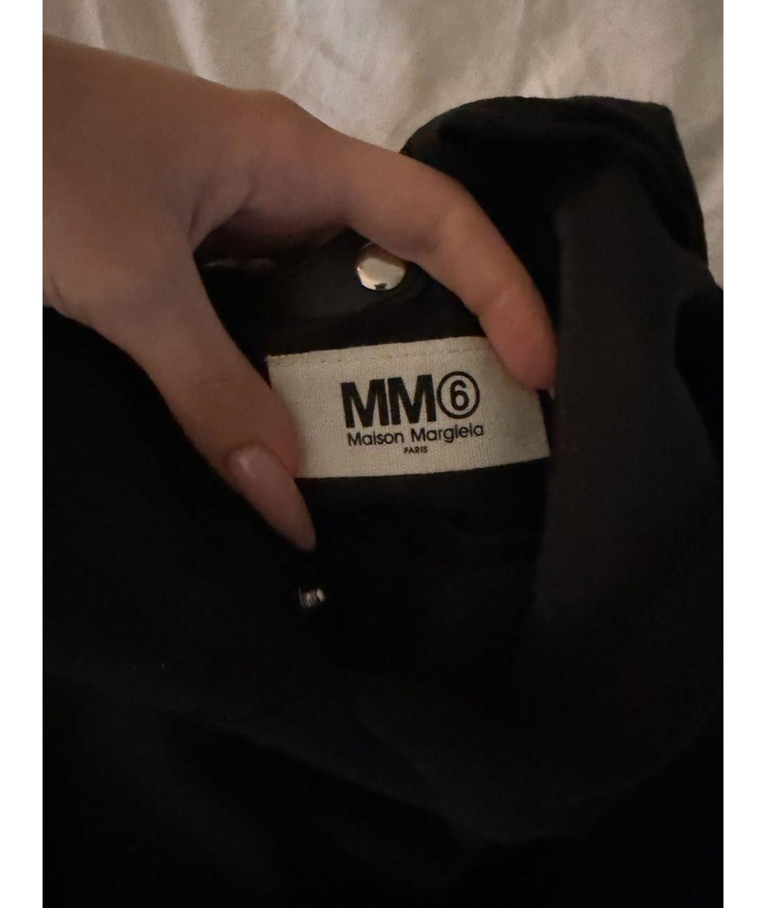 MM6 MAISON MARGIELA Черная хлопковая сумка тоут, фото 2