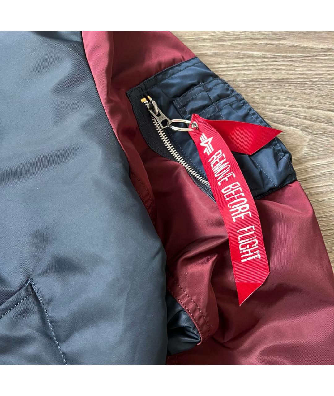 ALPHA INDUSTRIES Темно-синяя хлопковая куртка, фото 4