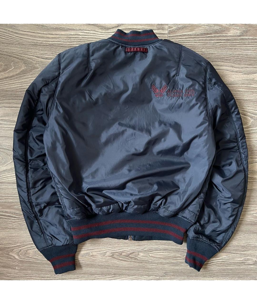 ALPHA INDUSTRIES Темно-синяя хлопковая куртка, фото 7