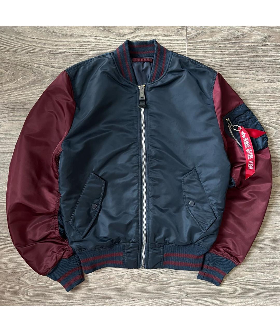 ALPHA INDUSTRIES Темно-синяя хлопковая куртка, фото 9