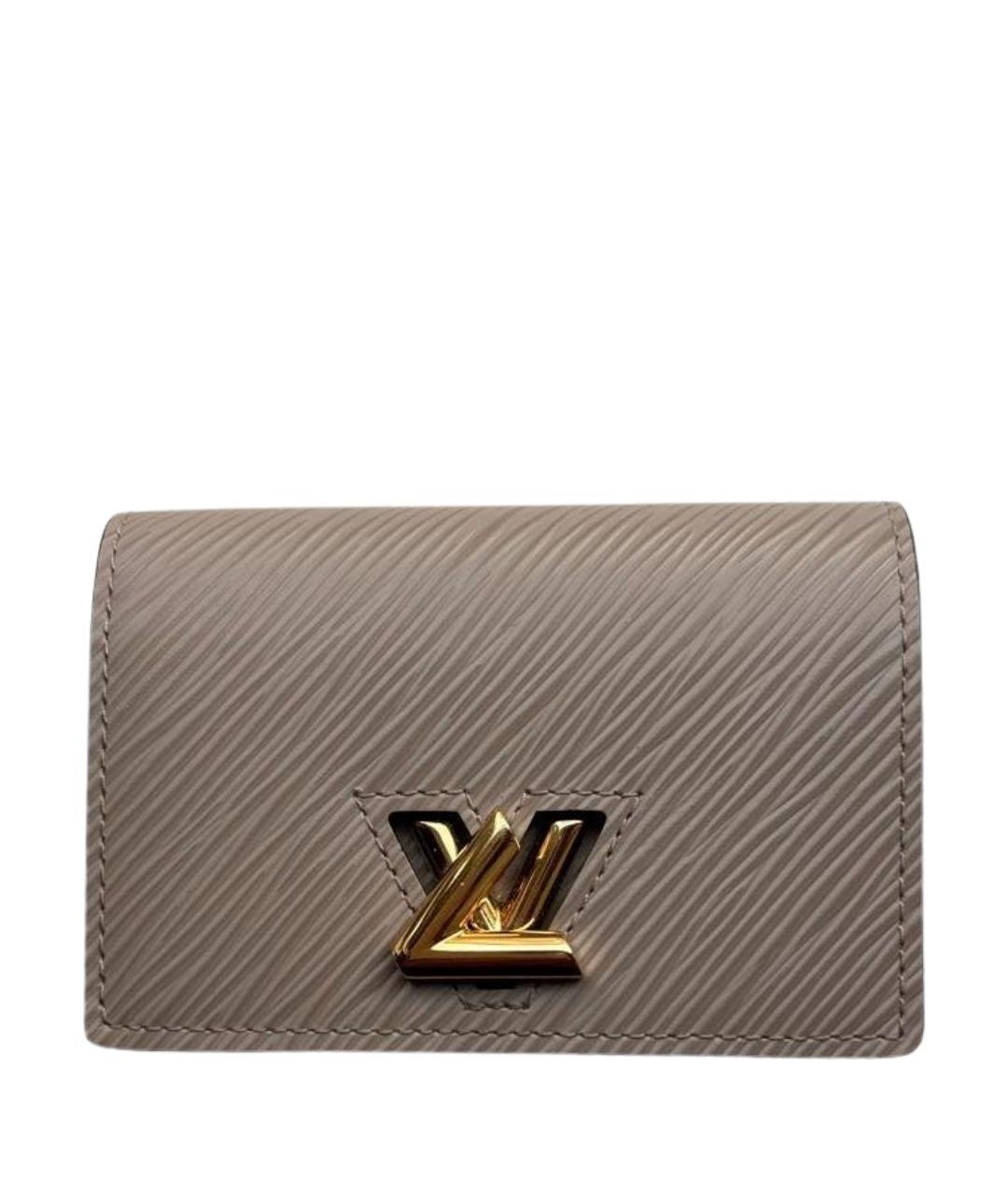 LOUIS VUITTON Бежевый кожаный кардхолдер, фото 1