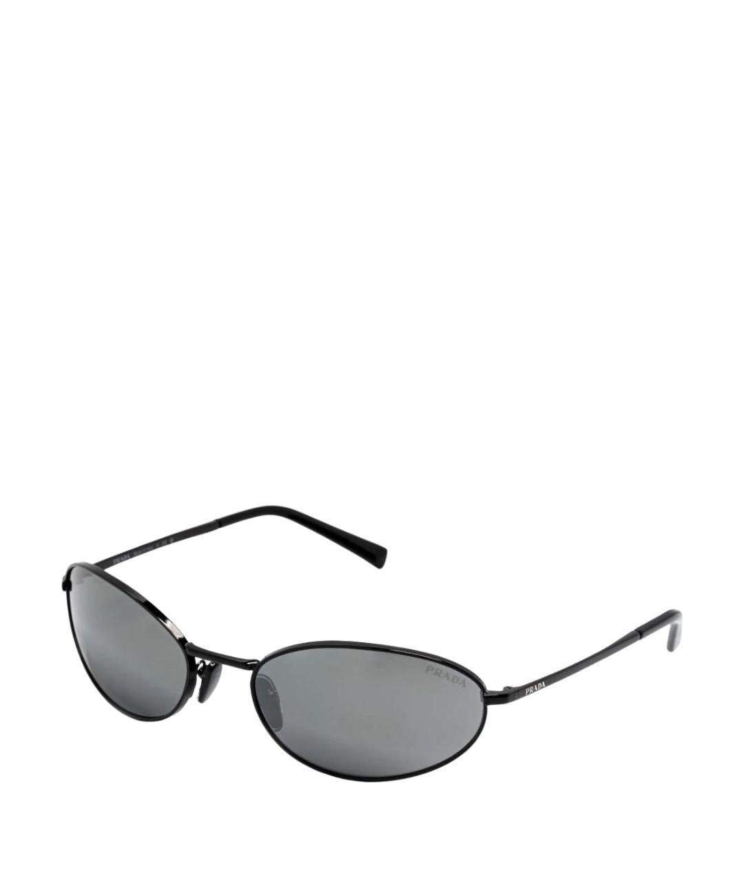PRADA Черные металлические солнцезащитные очки, фото 1