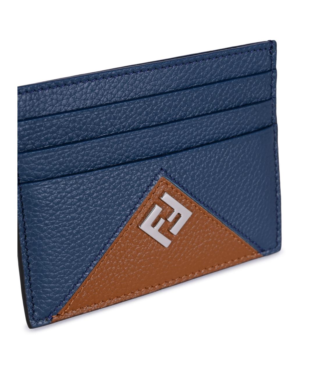 FENDI Синий кожаный кардхолдер, фото 7
