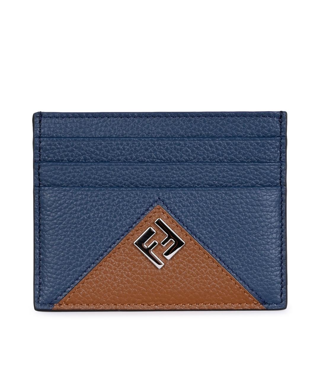FENDI Синий кожаный кардхолдер, фото 2