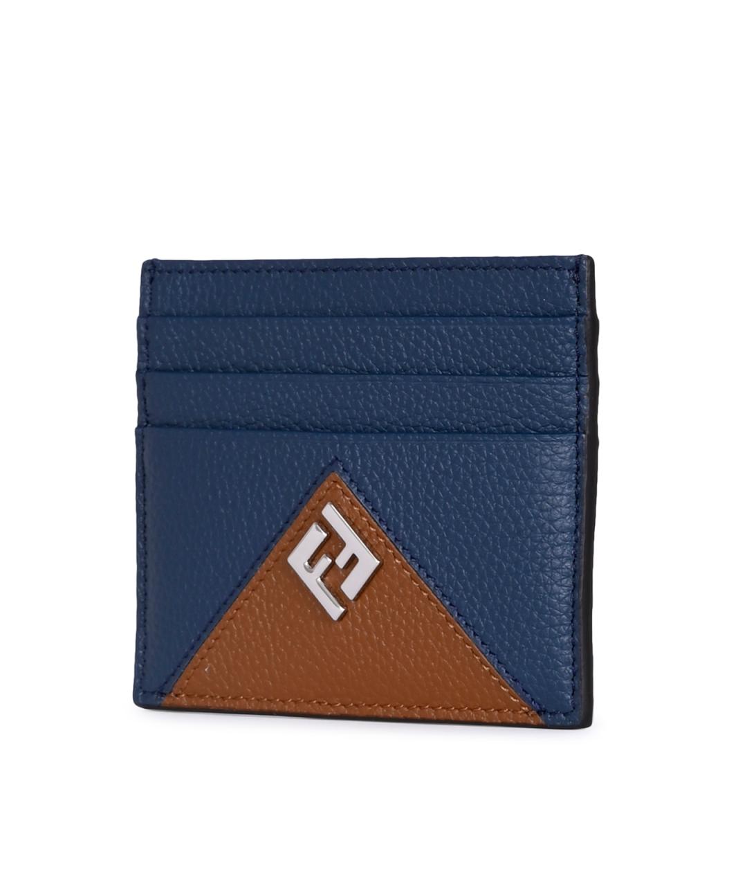 FENDI Синий кожаный кардхолдер, фото 3