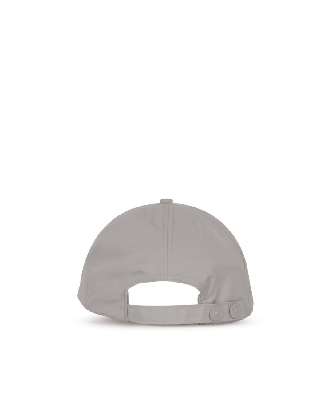 STONE ISLAND Серая хлопковая кепка/бейсболка, фото 3