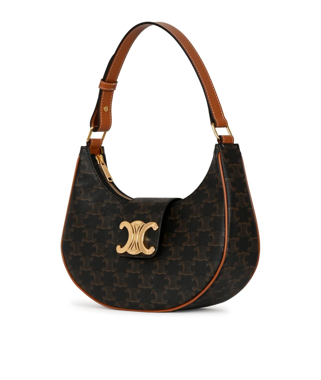 CELINE Коричневая канва сумка через плечо, фото 3