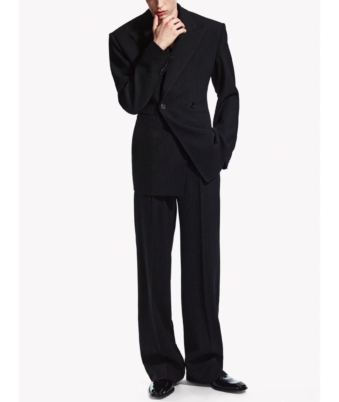 SAINT LAURENT Черные классические брюки, фото 3