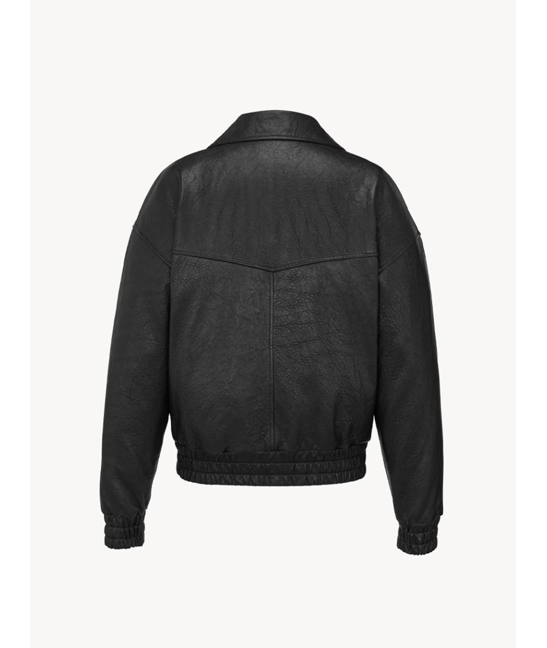 SAINT LAURENT Черная кожаная куртка, фото 3