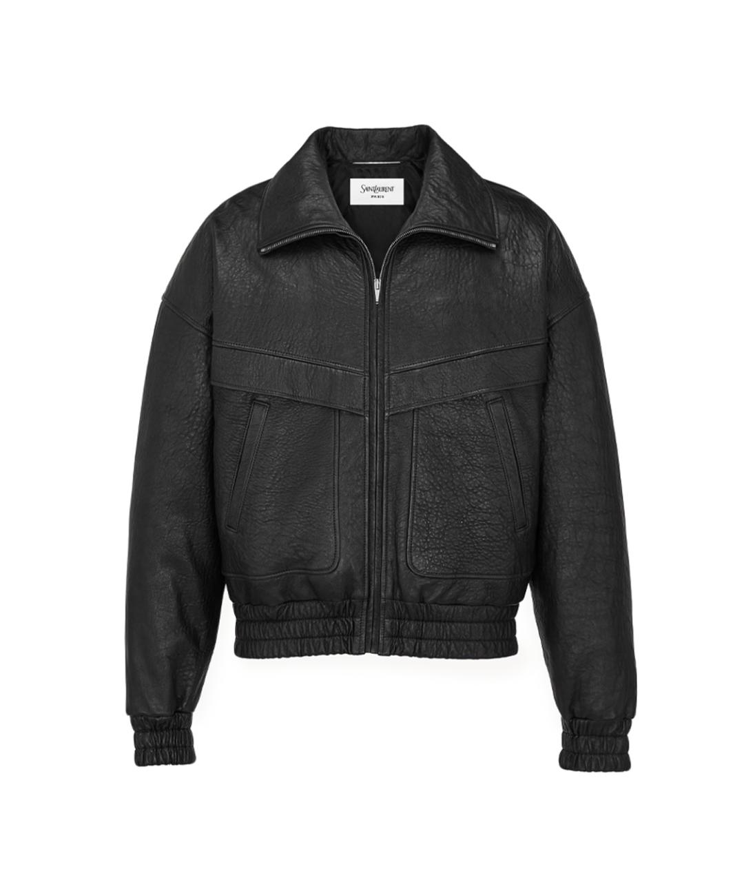 SAINT LAURENT Черная кожаная куртка, фото 1