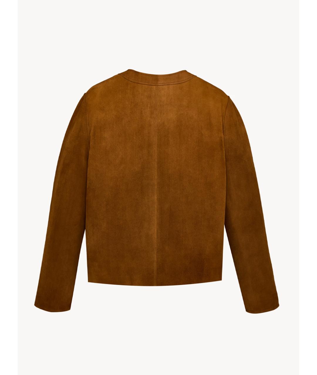 SAINT LAURENT Коричневая замшевая куртка, фото 2