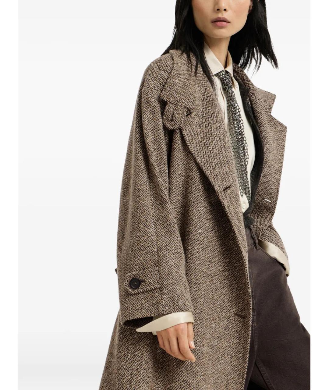 BRUNELLO CUCINELLI Мульти шерстяное пальто, фото 6