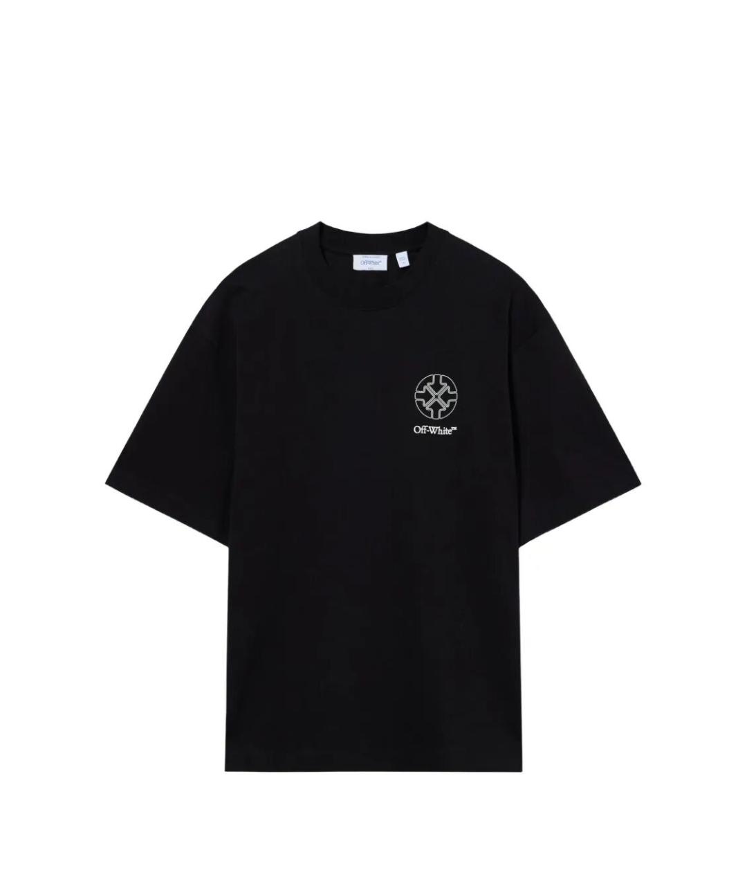 OFF-WHITE Черная хлопковая футболка, фото 1