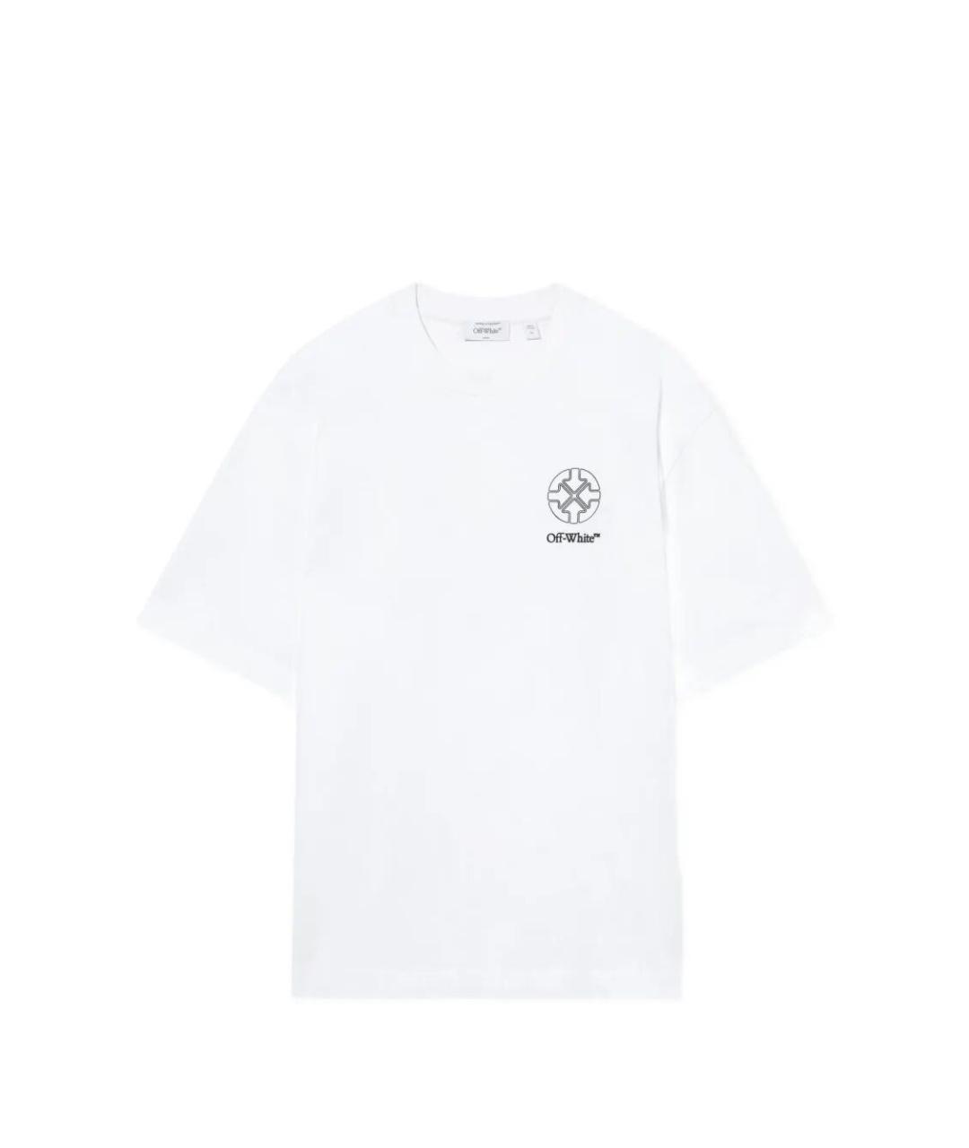 OFF-WHITE Белая хлопковая футболка, фото 2