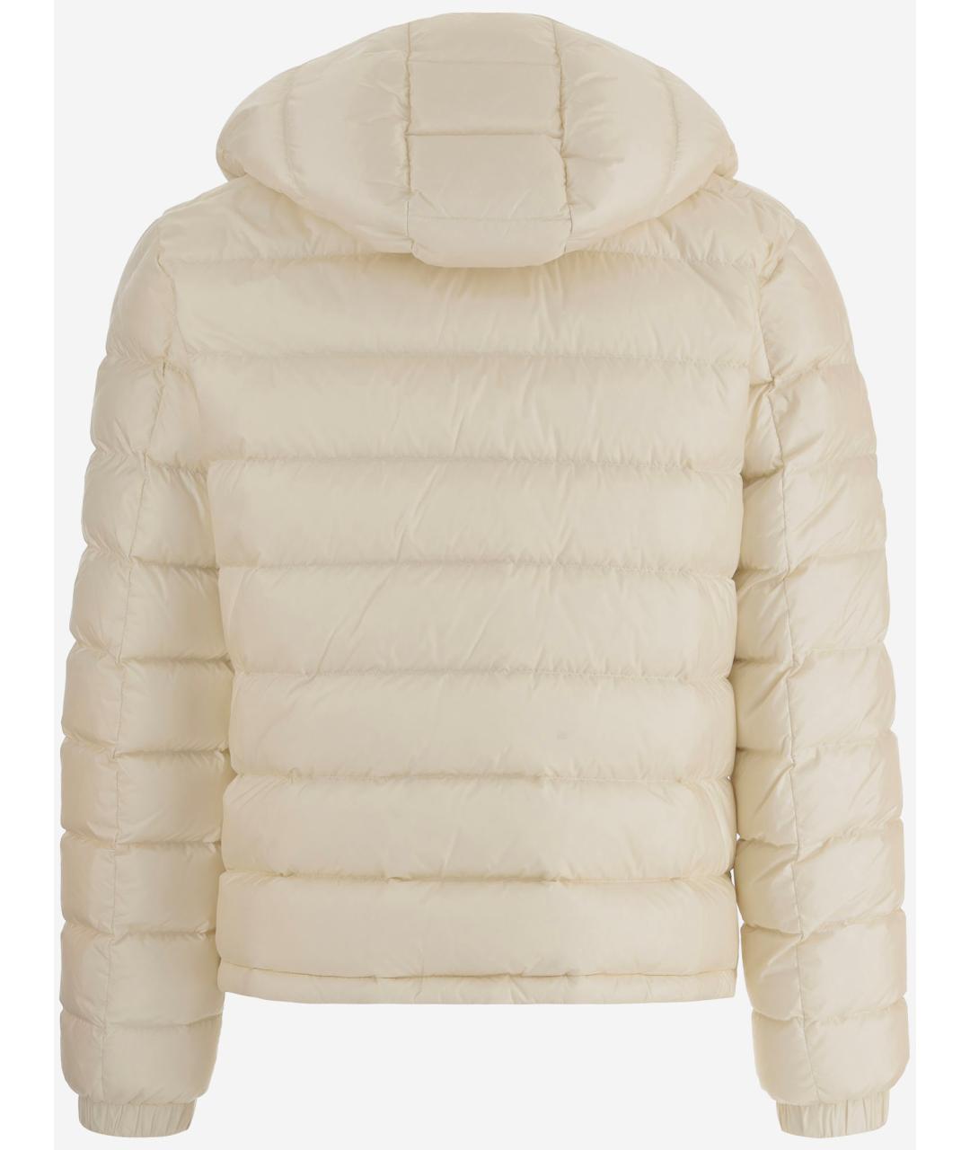 MONCLER Белый полиамидовый пуховик, фото 2