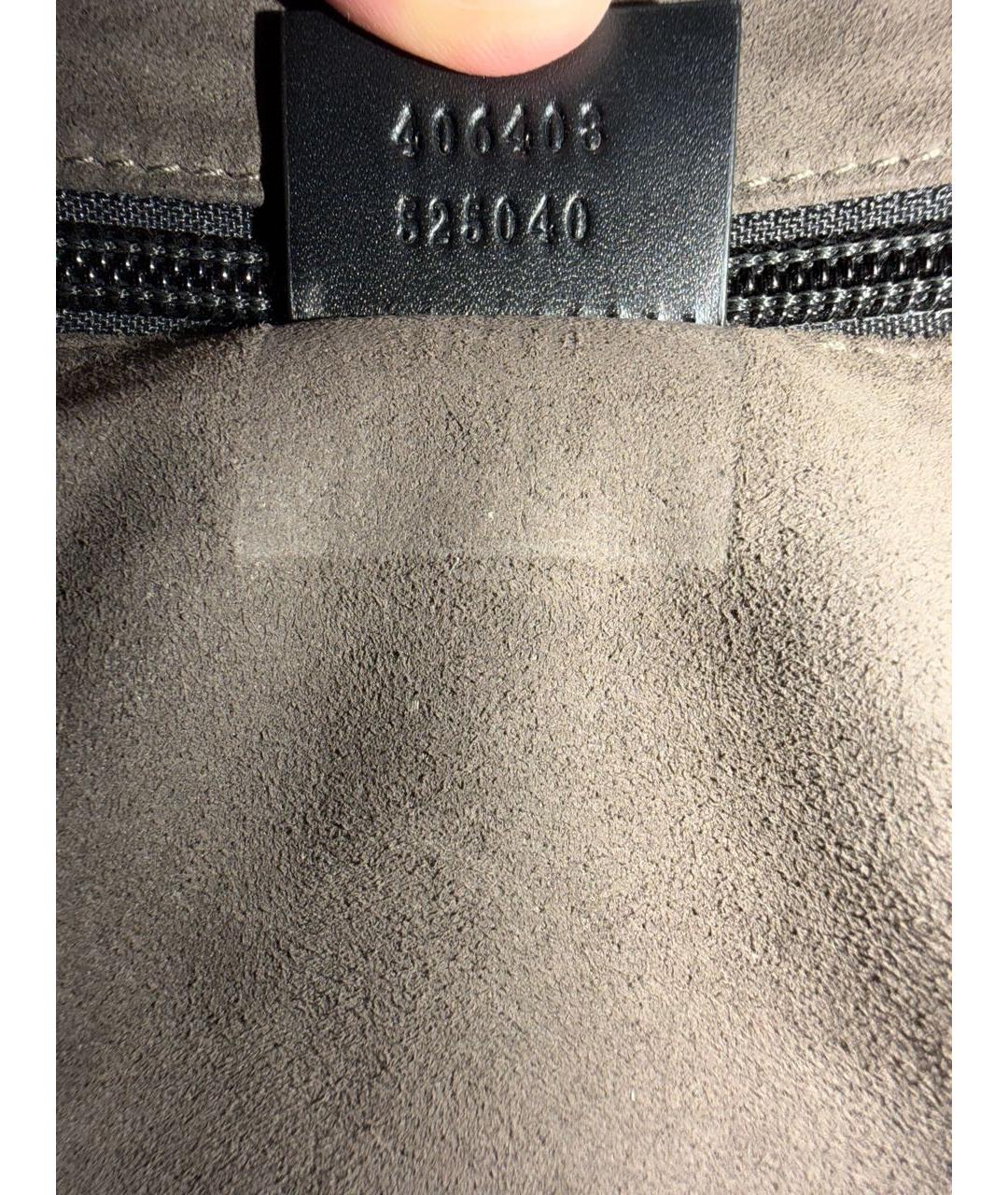 GUCCI Черная кожаная барсетка, фото 3