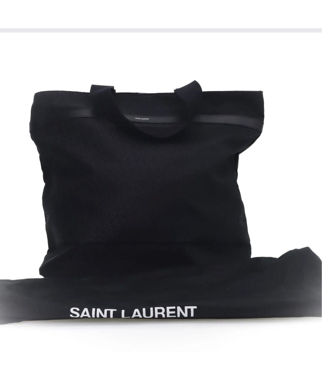 SAINT LAURENT Черная сумка тоут, фото 3