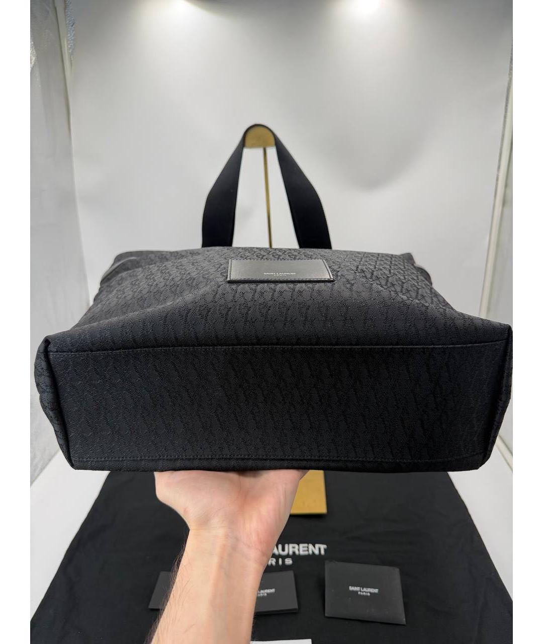 SAINT LAURENT Черная сумка тоут, фото 6