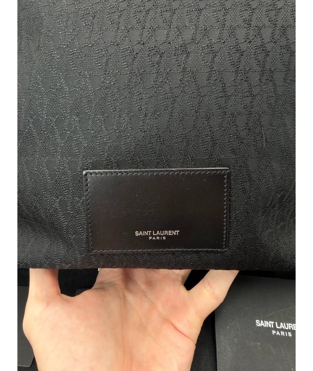 SAINT LAURENT Черная сумка тоут, фото 7
