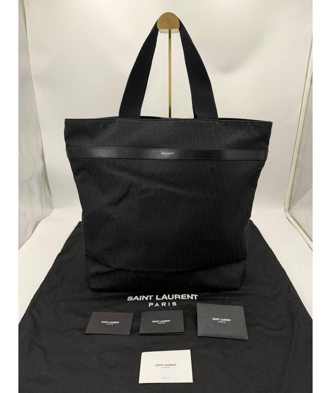 SAINT LAURENT Черная сумка тоут, фото 4