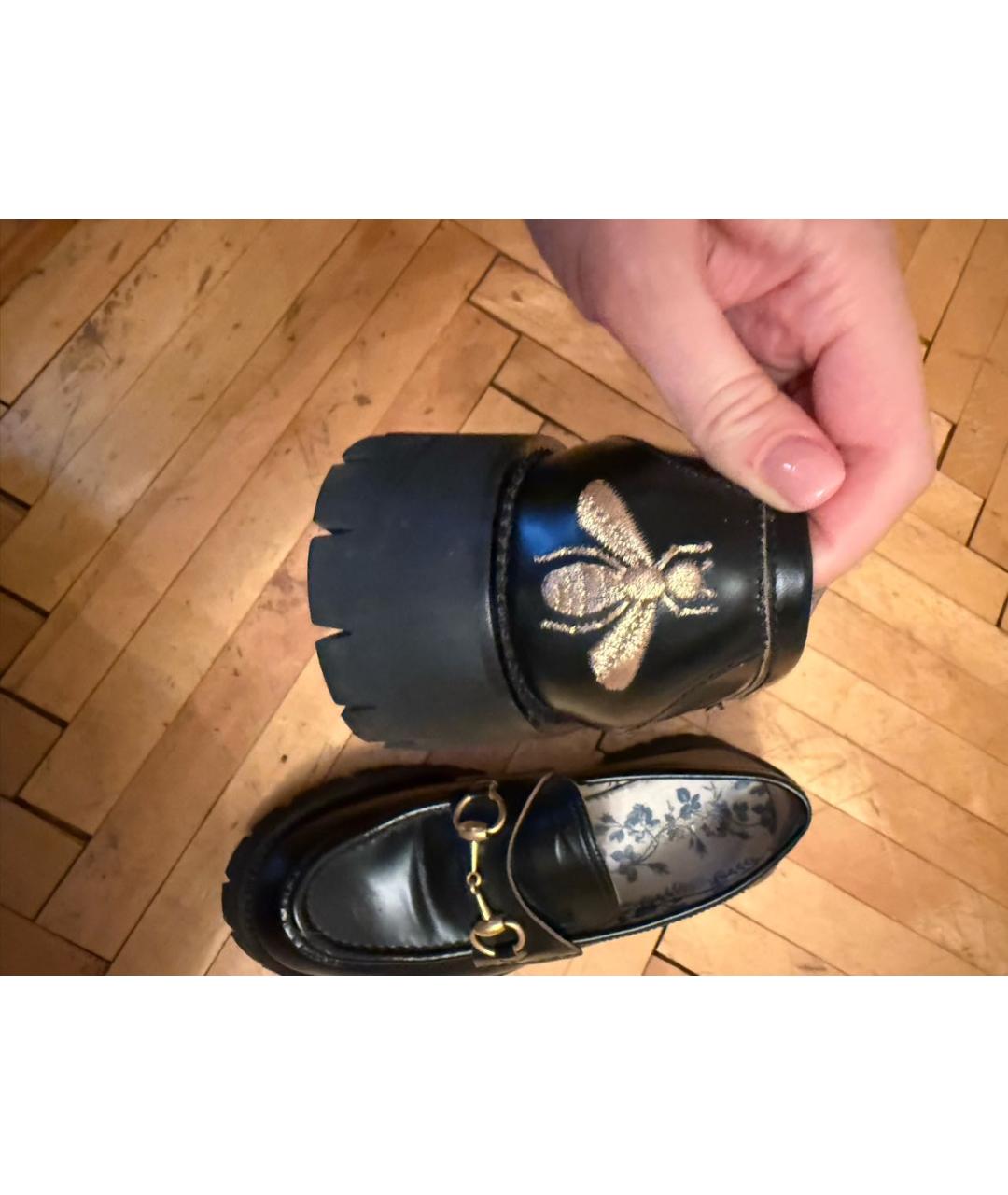 GUCCI Черные кожаные лоферы, фото 3
