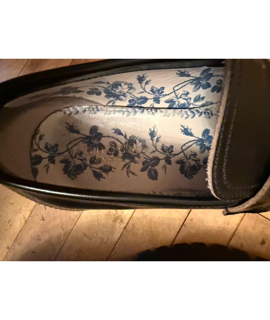 GUCCI Черные кожаные лоферы, фото 6