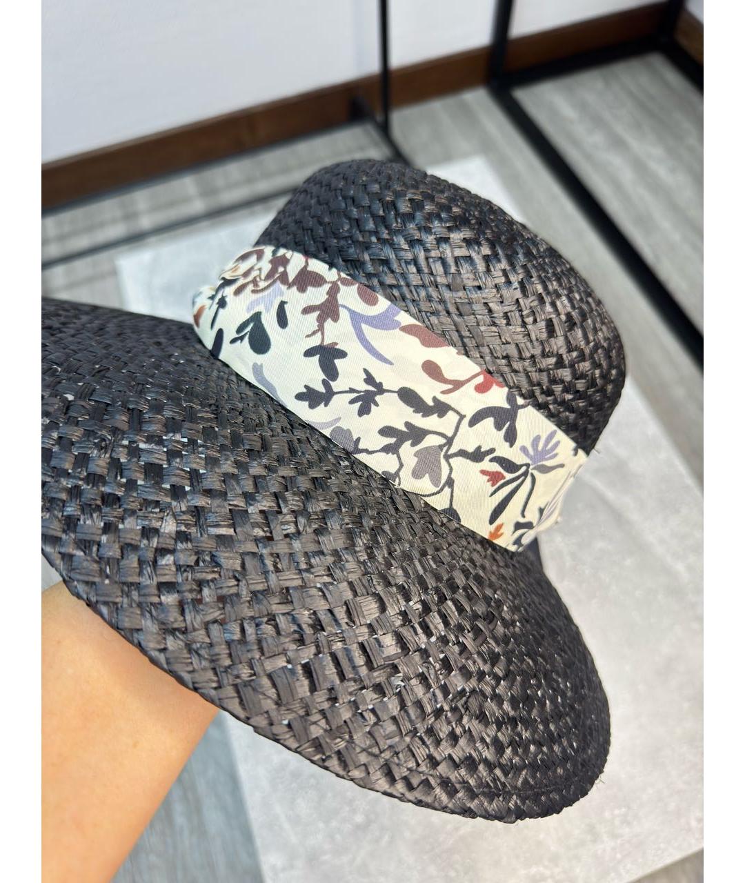 MISSONI Черная соломенная шляпа, фото 3