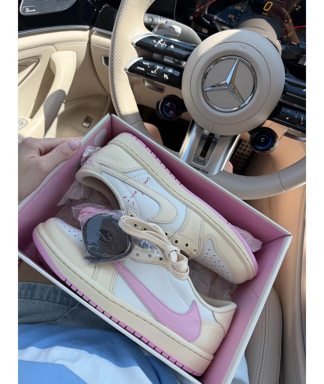 NIKE Желтые кожаные кроссовки, фото 3