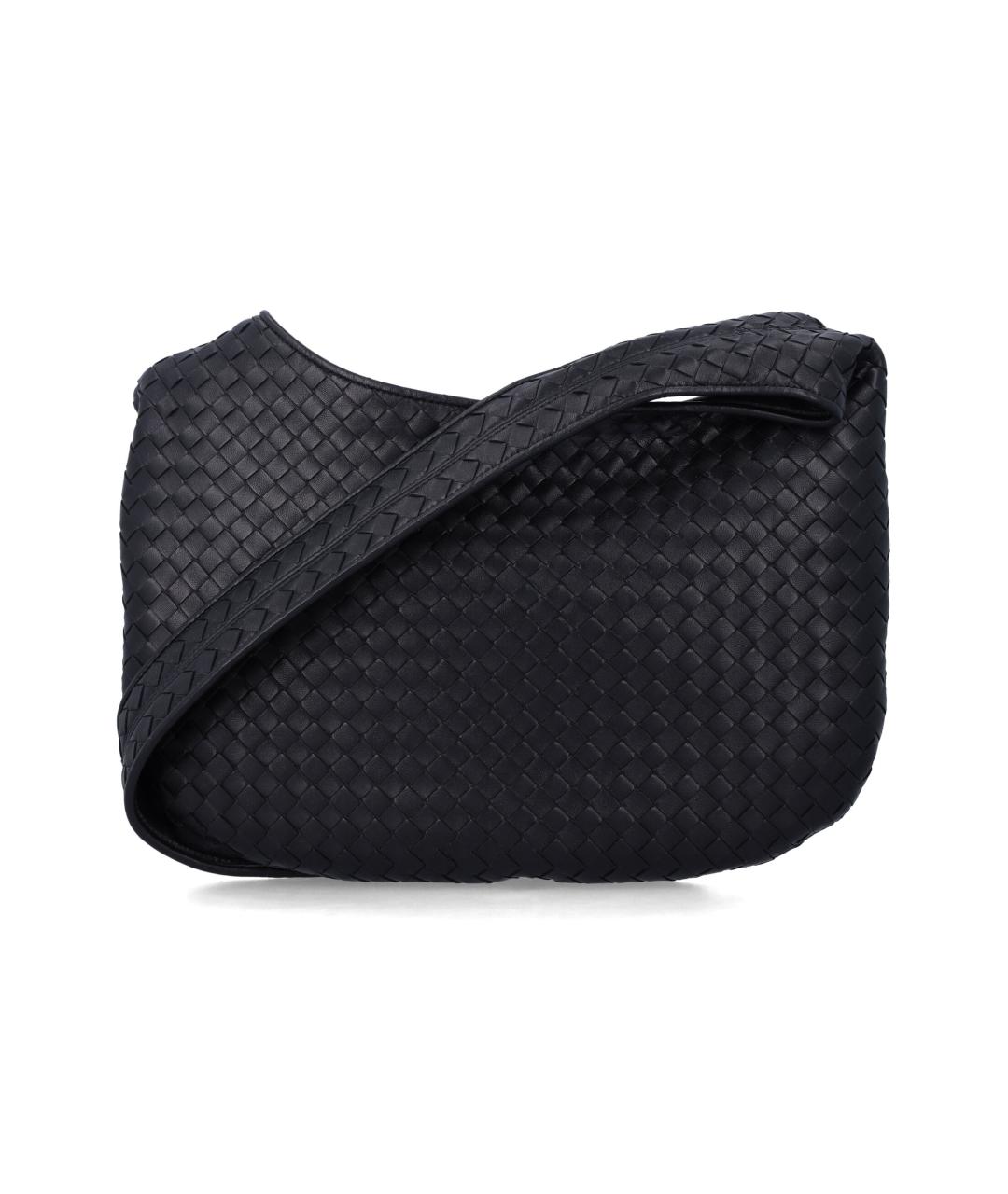 BOTTEGA VENETA Черная кожаная сумка на плечо, фото 1