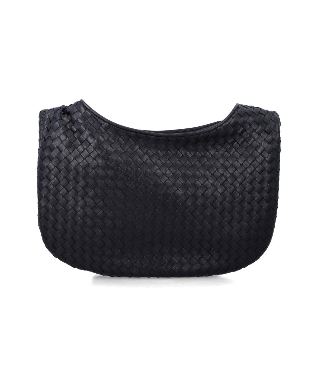 BOTTEGA VENETA Черная кожаная сумка на плечо, фото 3