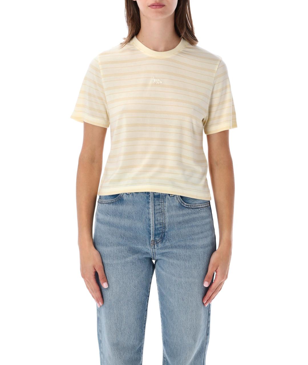 MAISON KITSUNE Желтая футболка, фото 1