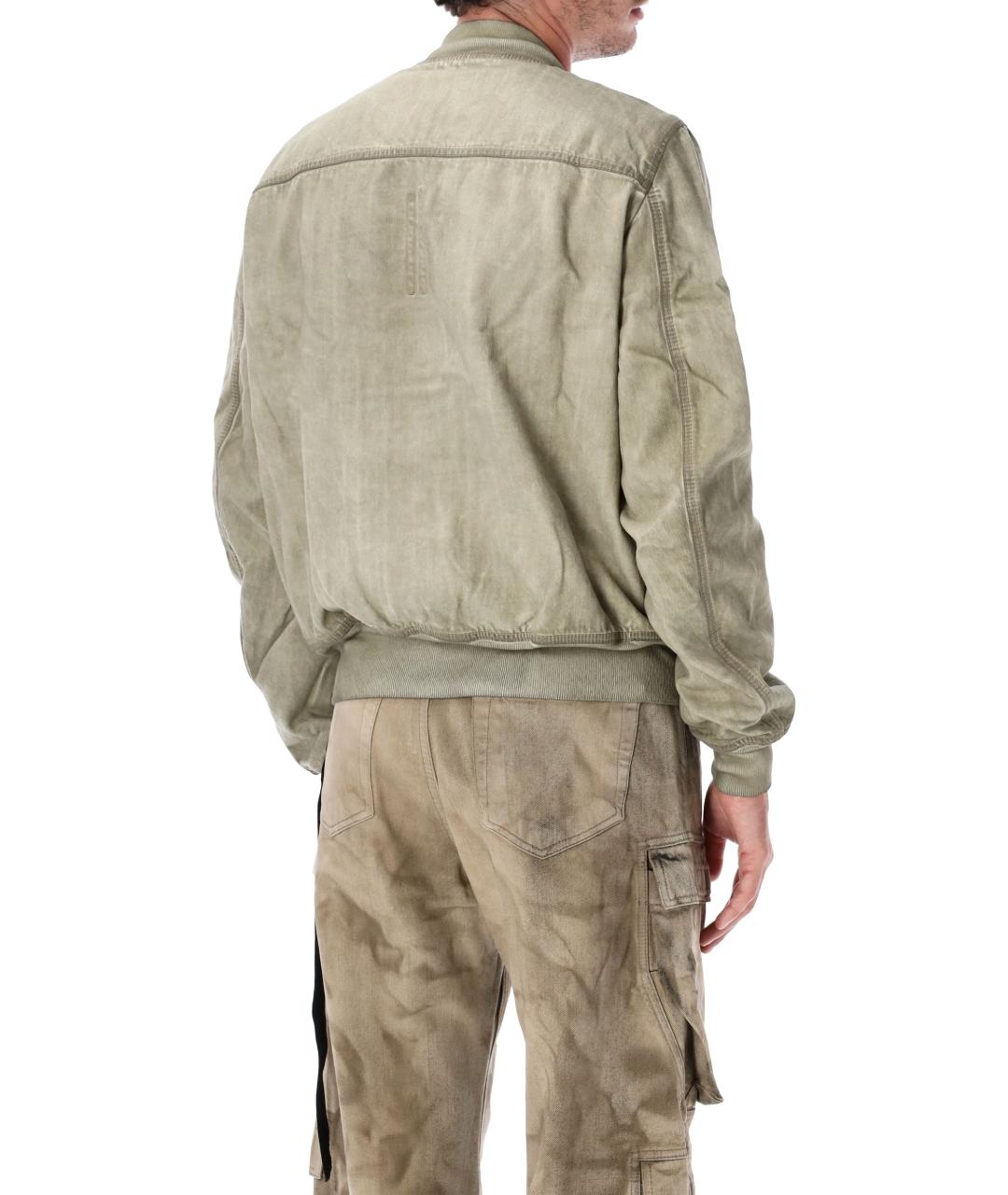 RICK OWENS DRKSHDW Зеленая хлопковая куртка, фото 2