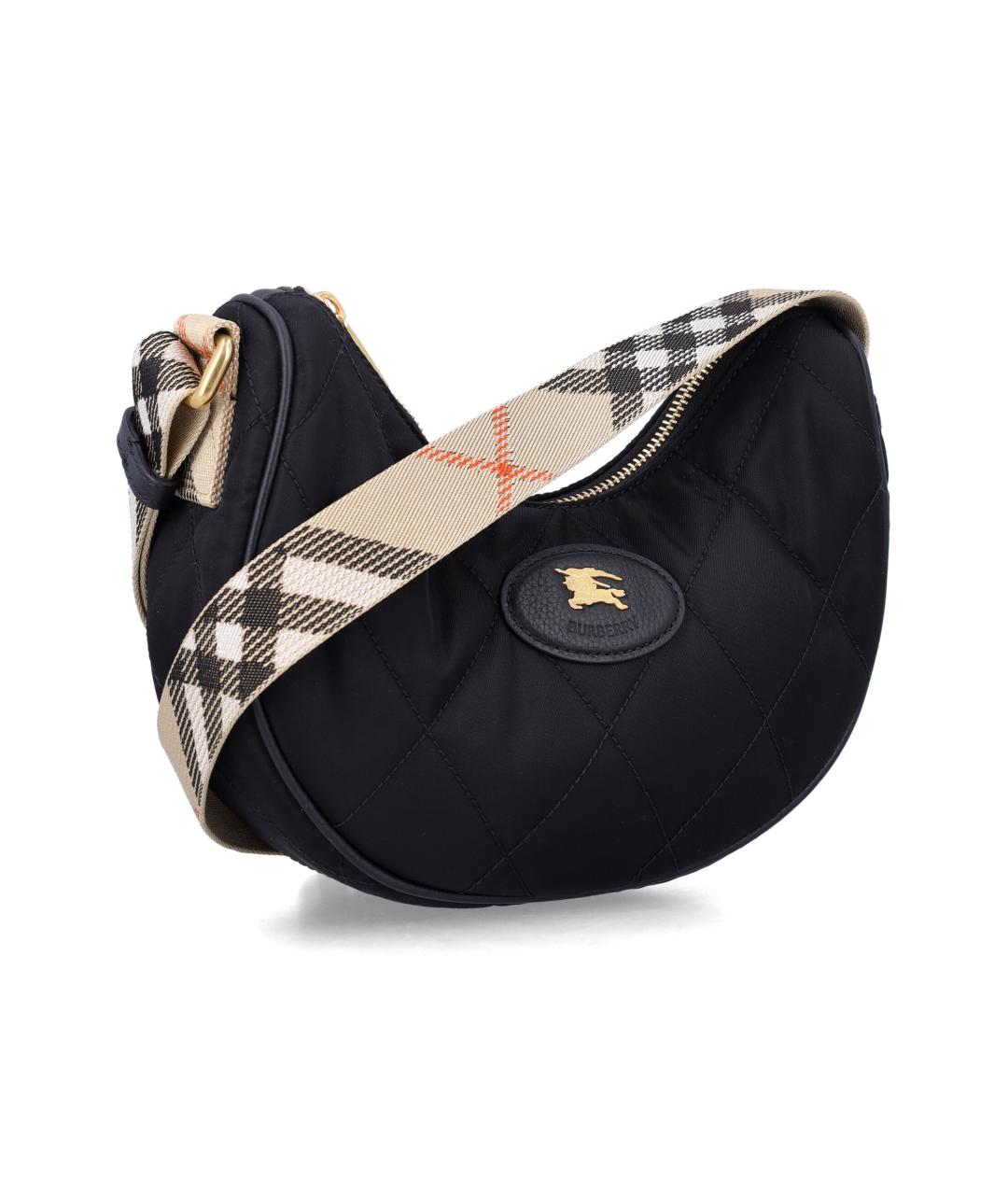 BURBERRY Черная синтетическая сумка через плечо, фото 2