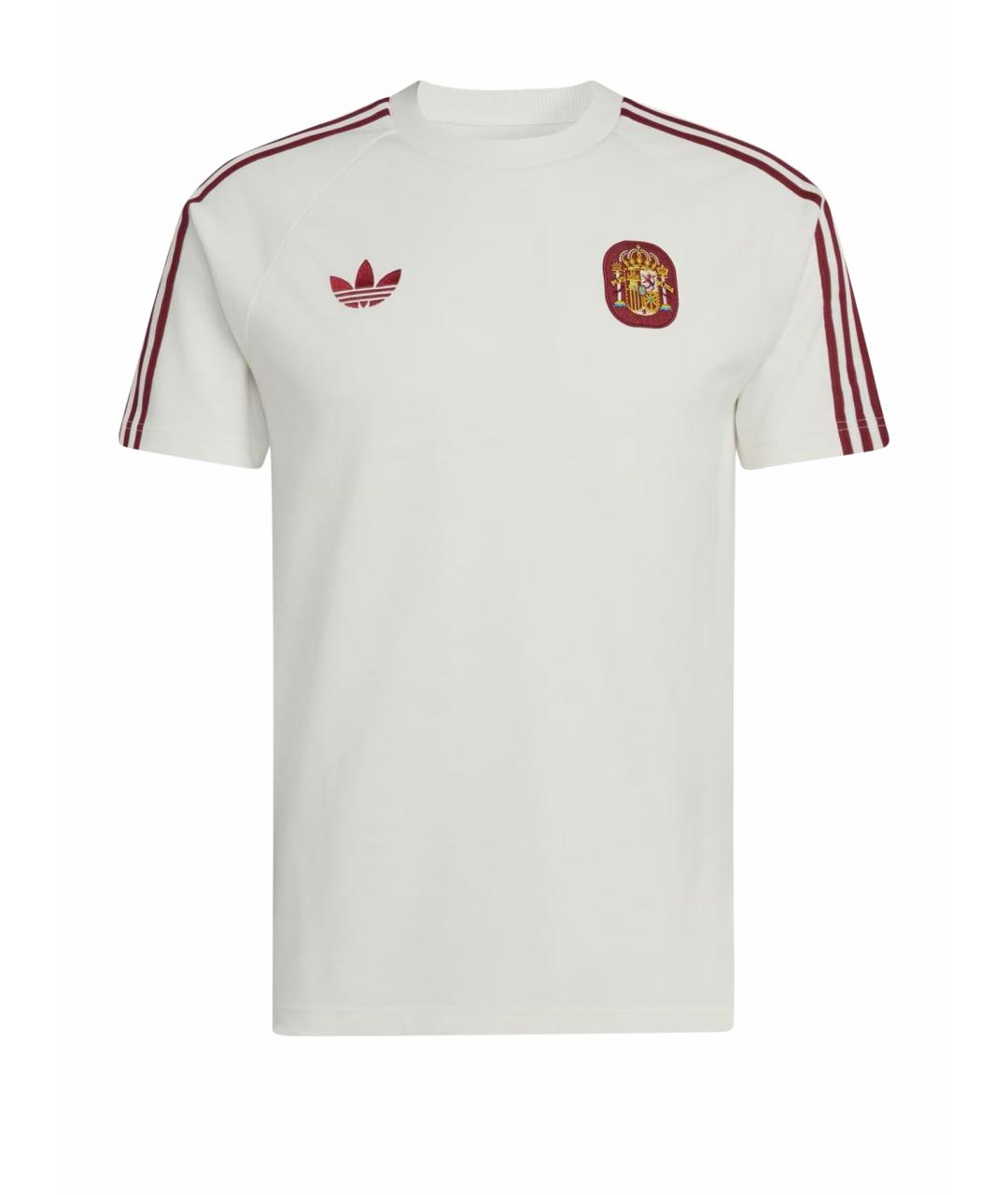 ADIDAS Белая хлопко-полиэстеровая футболка, фото 6