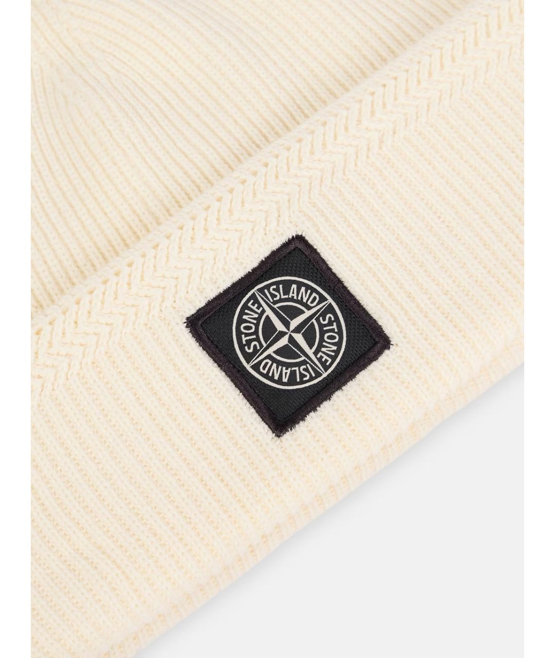 STONE ISLAND Бежевая хлопковая шапка, фото 2