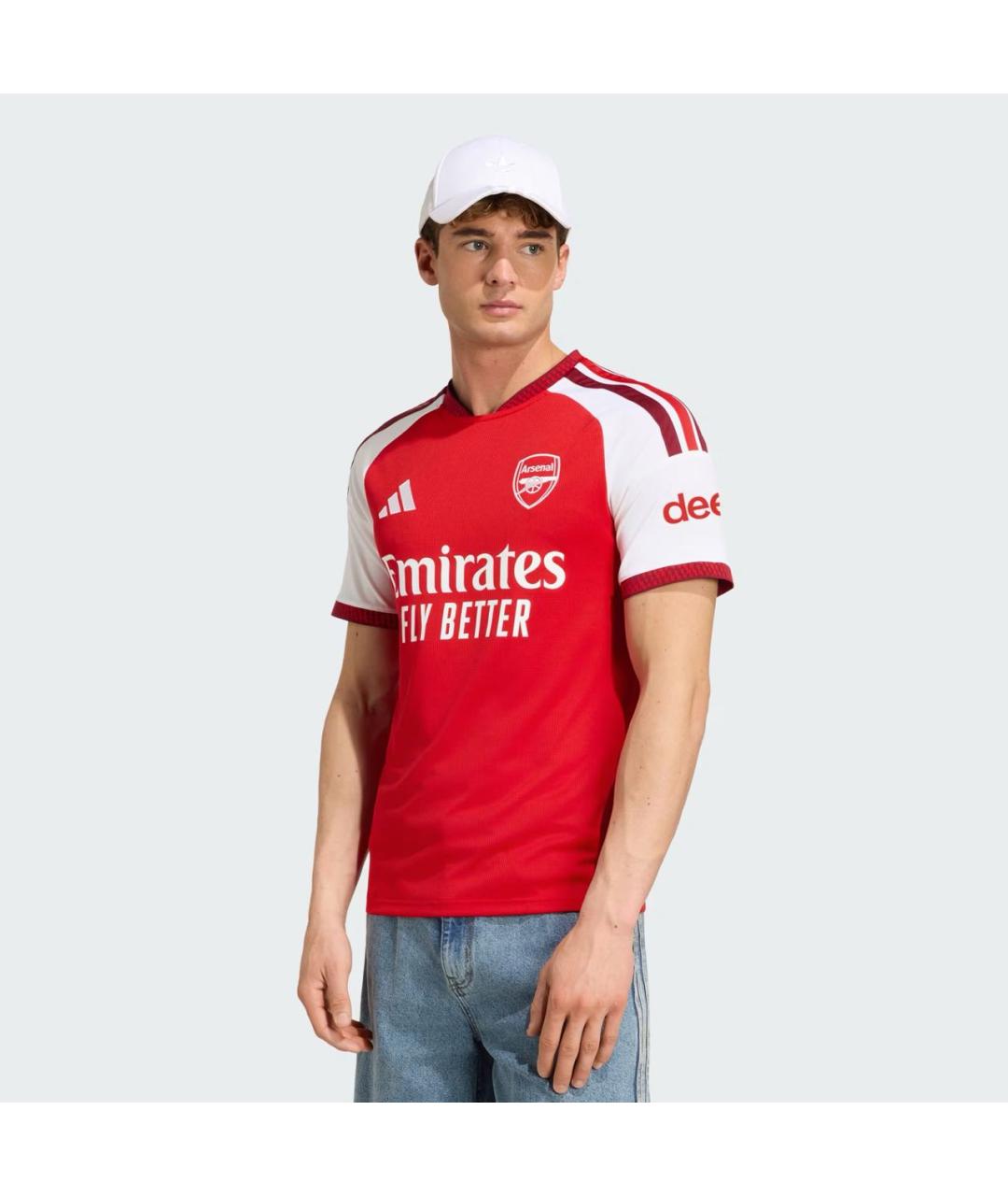 ADIDAS Красная синтетическая футболка, фото 3