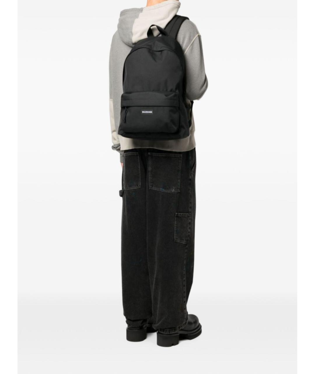 BALENCIAGA Черный синтетический рюкзак, фото 4